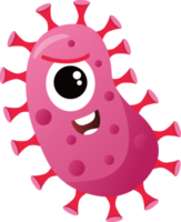 Virus and Bacteria . Cute cartoon character .