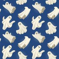 Vector seamless pattern with ghosts.