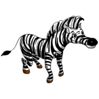 zebra tecknad serie djur- png