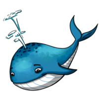 animal de dessin animé de baleine png