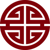 kinesisk cirkel dekorativ runda png