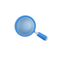 magnifying glass 3D illustration png