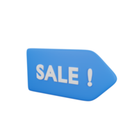 sale tag 3D illustration png