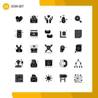 25 iconos creativos, signos y símbolos modernos de comercio electrónico, bloqueo de mensajes seguros, Internet de las cosas, elementos de diseño vectorial editables vector