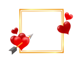 Valentine Square Frame Background png