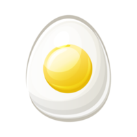 isolerat ägg med äggula. tecknad serie objekt png