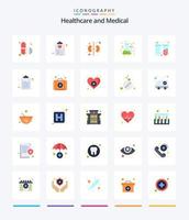 Creative Medical 25 Flat icon pack  Such As chemistry. laboratory. plan. lab. chemistry vector