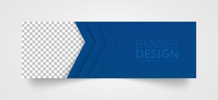 plantilla de banner web con lugar para imagen. vector