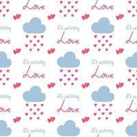 Valentines day vector seamless pattern