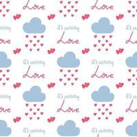 Valentines day vector seamless pattern