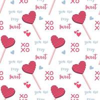 Valentines day vector seamless pattern