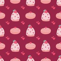 Valentines day vector seamless pattern