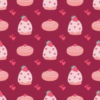 Valentines day vector seamless pattern