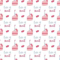 Valentines day vector seamless pattern