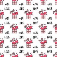 Valentines day vector seamless pattern