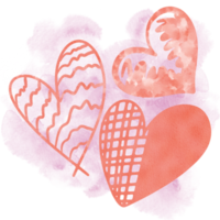 Pink Watercolor Heart Shape, Valentines Day png