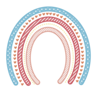 estilo de adesivo de arco-íris pastel boho png