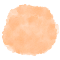 círculo de fundo de mancha de tinta aquarela laranja pastel png