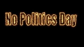 nenhum dia de política, em backgrand preto video