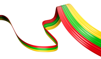 myanmar birma flagge farben band auf isoliertem hintergrund 3d illustration png