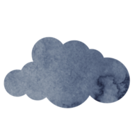 diseño de nube de color de agua png