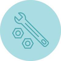 Wrench  And Bolt Vector Icon