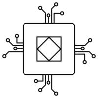 Processor icon, suitable for a wide range of digital creative projects. vector