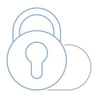 cloud security icon, suitable for a wide range of digital creative projects. vector