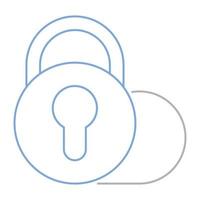 icono de seguridad en la nube, adecuado para una amplia gama de proyectos creativos digitales. vector