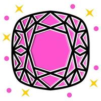 cushion diamond icon, suitable for a wide range of digital creative projects. vector