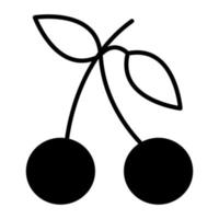 cherries icon, suitable for a wide range of digital creative projects. vector