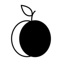 Plum icon, suitable for a wide range of digital creative projects. vector