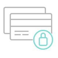 credit card protection icon, suitable for a wide range of digital creative projects. vector