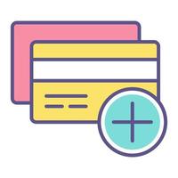 add credit card icon, suitable for a wide range of digital creative projects. vector