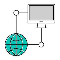 icono de base de datos, adecuado para una amplia gama de proyectos creativos digitales. vector