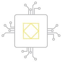 Processor icon, suitable for a wide range of digital creative projects. vector