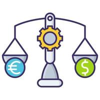 budget balance icon, suitable for a wide range of digital creative projects. vector