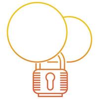 cloud security icon, suitable for a wide range of digital creative projects. vector