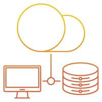 Database icon, suitable for a wide range of digital creative projects. vector