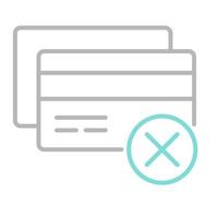 Refuse payment icon, suitable for a wide range of digital creative projects. vector