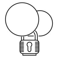 cloud security icon, suitable for a wide range of digital creative projects. vector