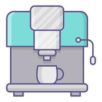 ícono de máquina de café, adecuado para una amplia gama de proyectos creativos digitales. vector