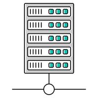 icono de banco de datos, adecuado para una amplia gama de proyectos creativos digitales. vector