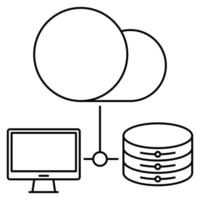 Database icon, suitable for a wide range of digital creative projects. vector