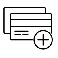 add credit card icon, suitable for a wide range of digital creative projects. vector