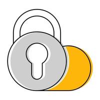 cloud security icon, suitable for a wide range of digital creative projects. vector