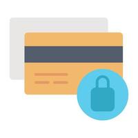 credit card protection icon, suitable for a wide range of digital creative projects. vector