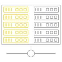 icono de banco de datos, adecuado para una amplia gama de proyectos creativos digitales. vector