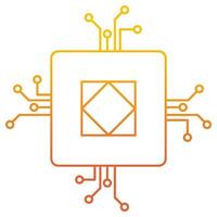 Processor icon, suitable for a wide range of digital creative projects. vector