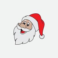 logotipo de icono de diseño de ilustraciones vectoriales de santa claus vector